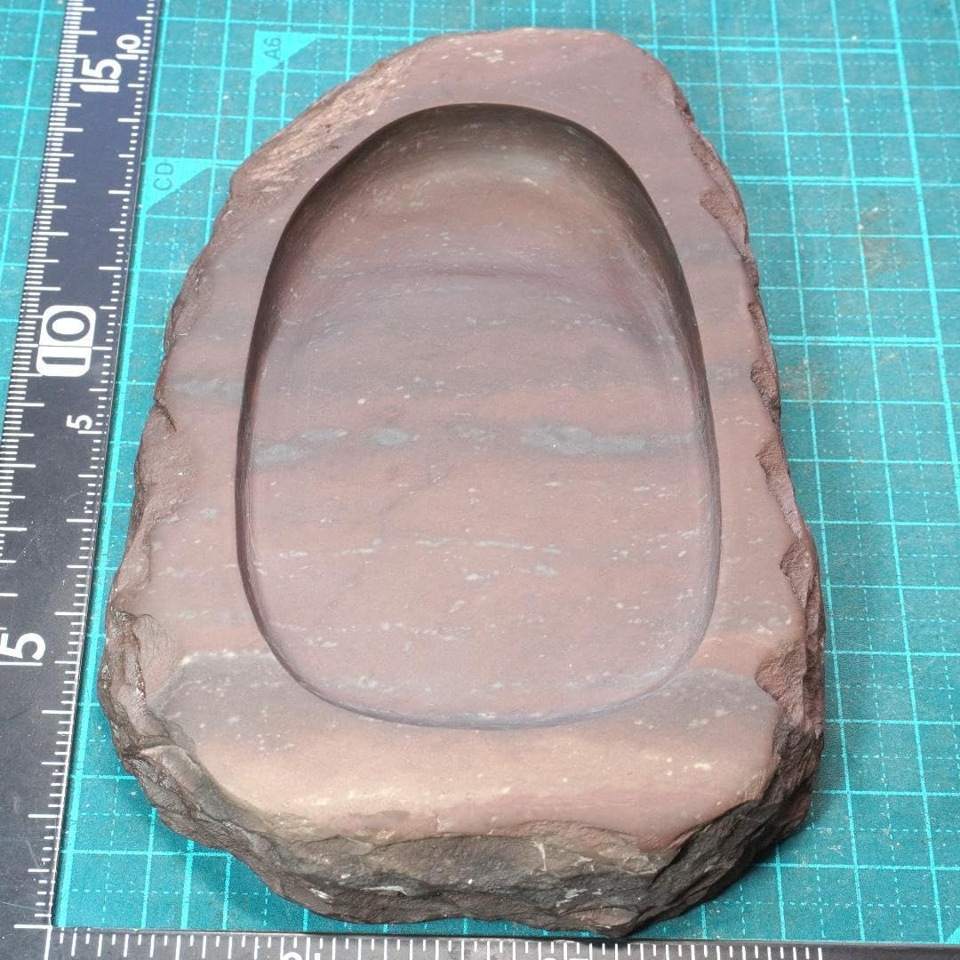 硯 端渓硯(紅絲石) 中国 唐木箱付き